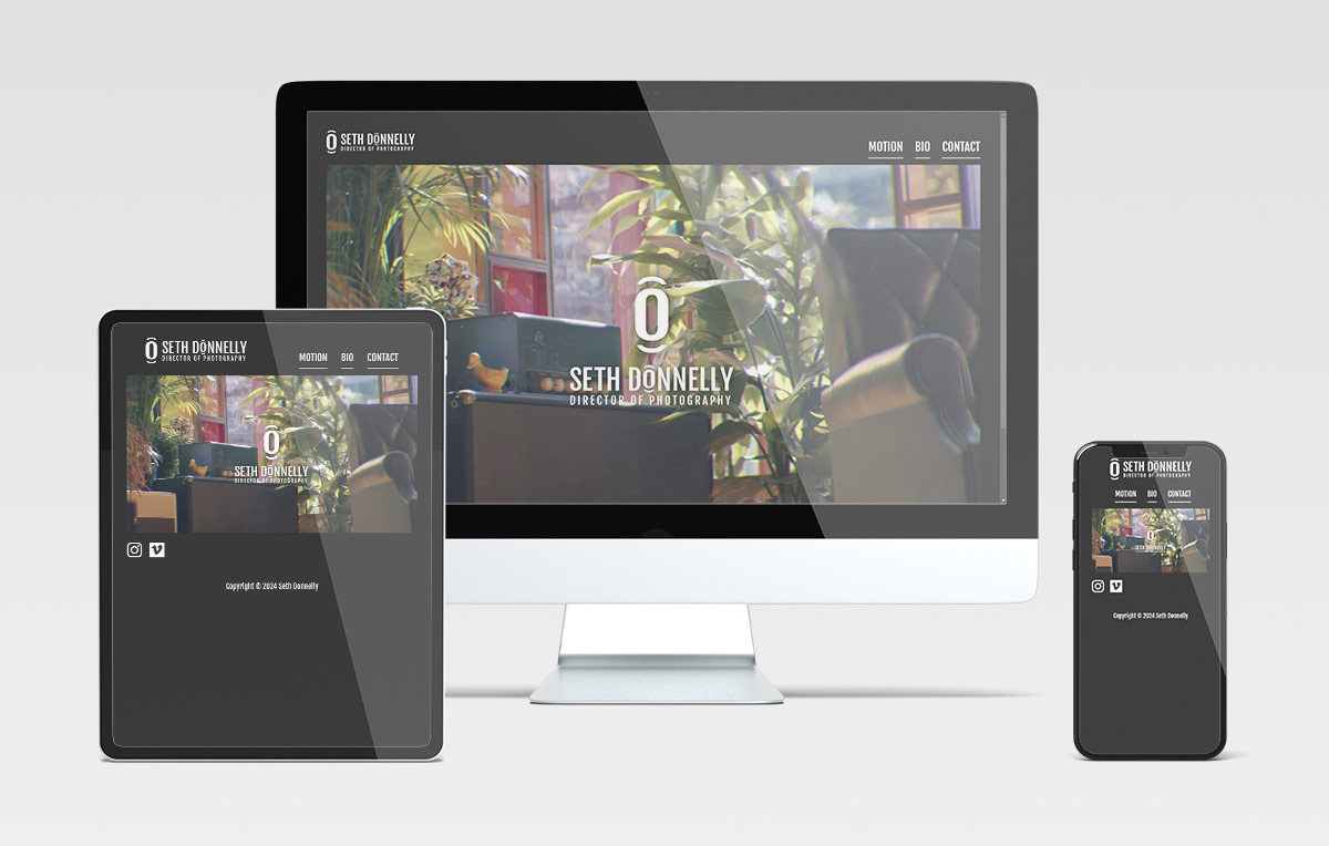 Seth Donnelly website mockups