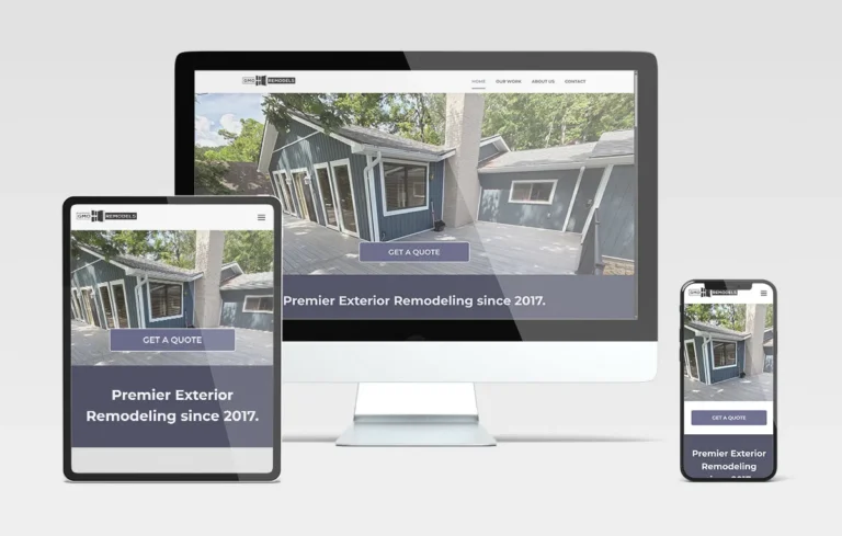 GMO Remodels website shown on desktop and phone