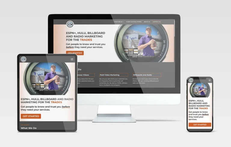 Skilled Trades Media website shown on desktop and phone